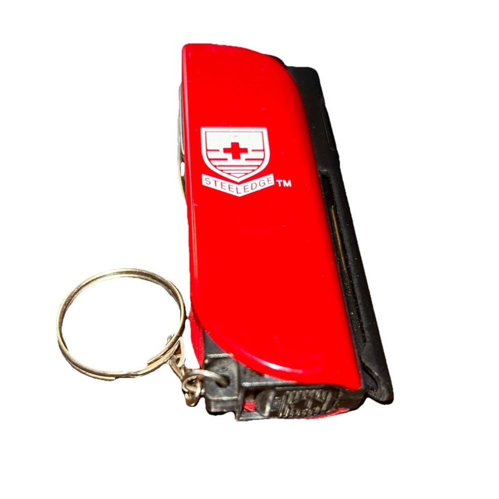 Steeledge Swiss Army Keychain Knife & Flashlight Multi-tool‎